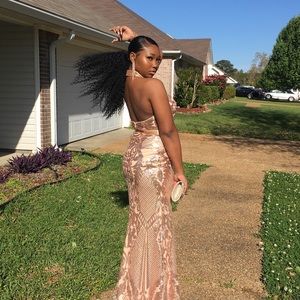 Rose Gold Prom Dress